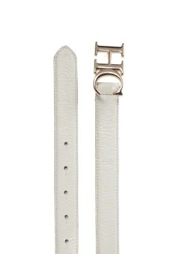 Holland Cooper Atelier Slim Logo Belt Off White Hot