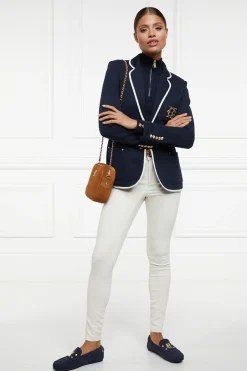 Holland Cooper Ava Half Zip Knit Ink Navy New