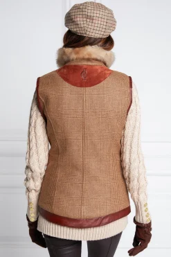 Holland Cooper Aviator Gilet Tawny Clearance