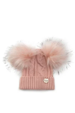 Holland Cooper Baby Bobble Hat Soft Pink Hot