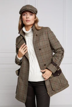 Holland Cooper Balmoral Field Coat Bourbon Tweed