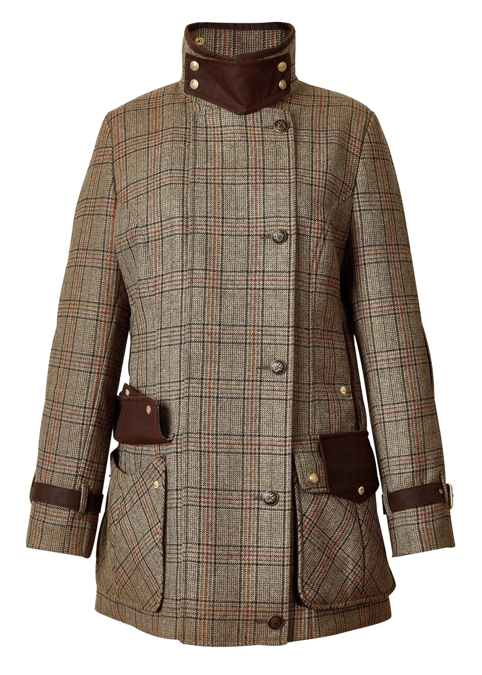 Holland Cooper Balmoral Field Coat Bourbon Tweed