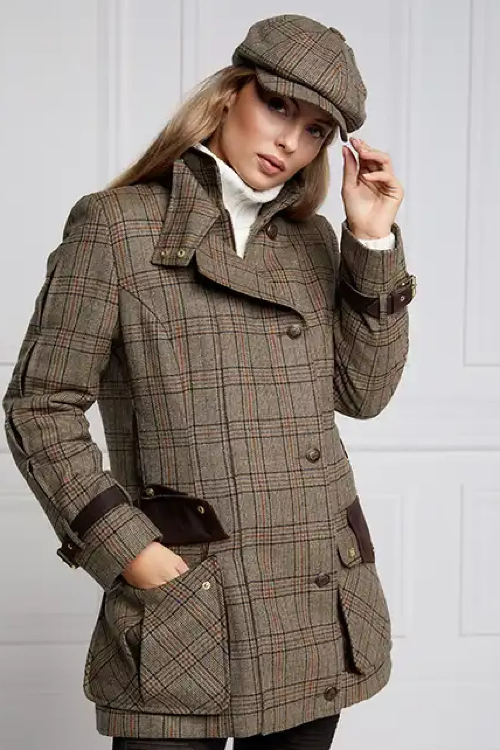 Holland Cooper Balmoral Field Coat Bourbon Tweed