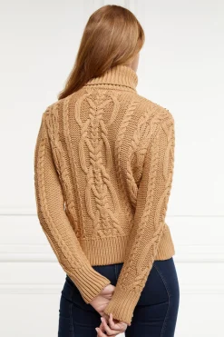 Holland Cooper Belgravia Cable Knit Camel Discount