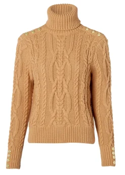 Holland Cooper Belgravia Cable Knit Camel Discount
