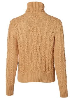 Holland Cooper Belgravia Cable Knit Camel Discount