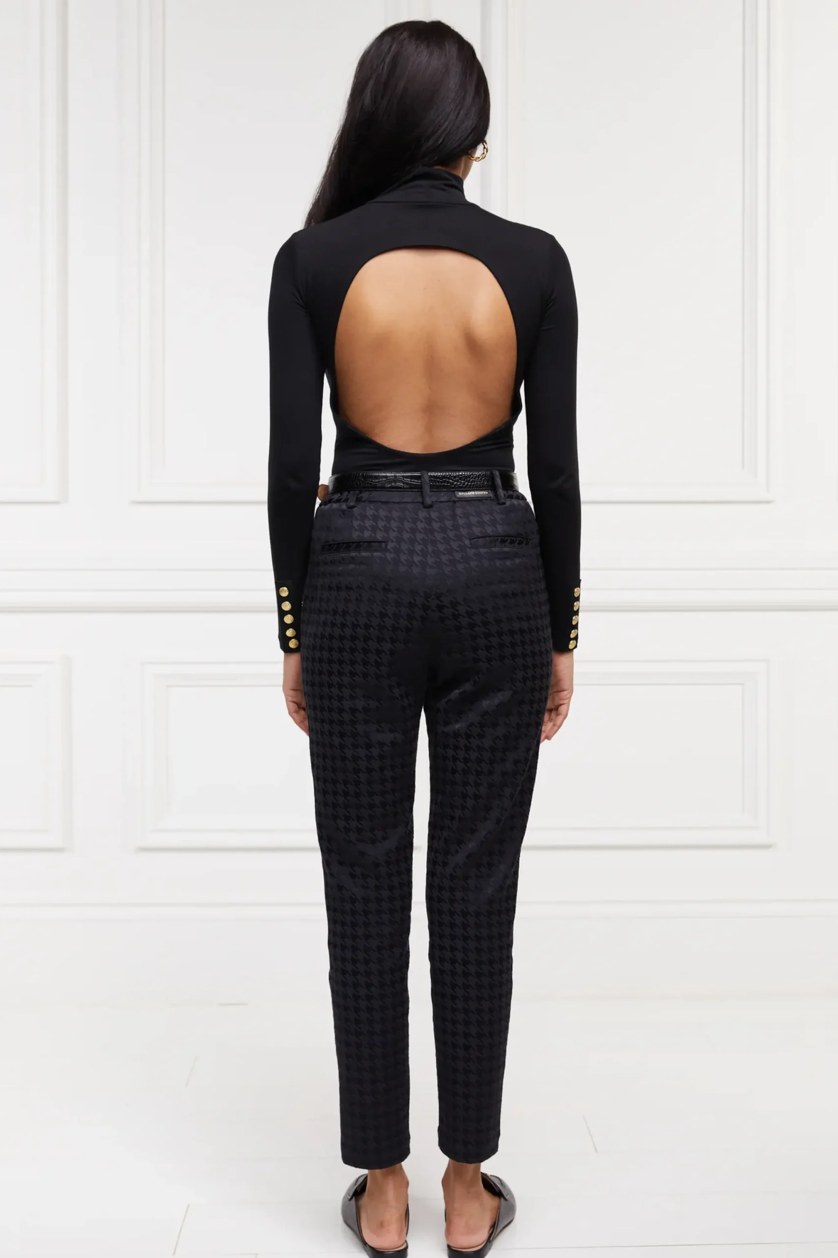Holland Cooper Bexley Tailored Trouser Houndstooth Jacquard Online