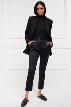Holland Cooper Bexley Tailored Trouser Houndstooth Jacquard Online