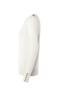 Holland Cooper Bibury Crew Neck Knit Almond Hot