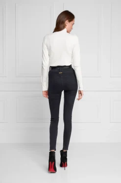 Holland Cooper Biker Jean Washed Black Hot