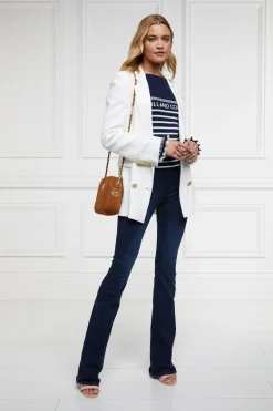 Holland Cooper Bretton Boat Neck Knit Ink Navy Discount