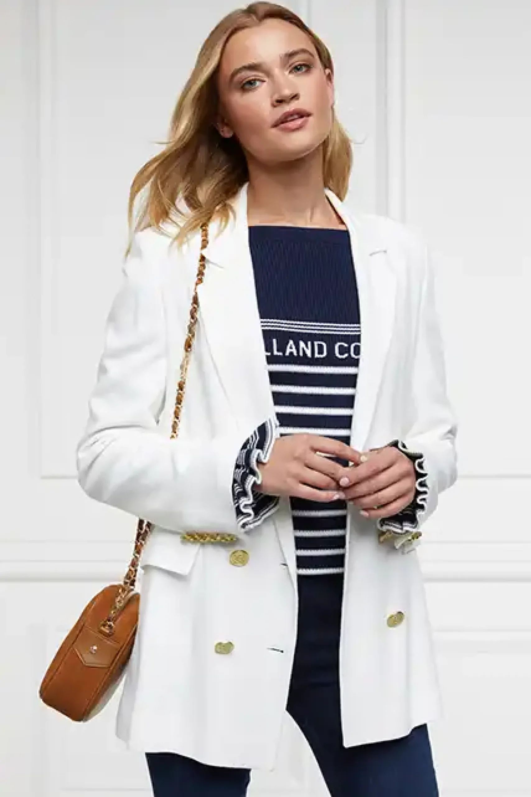 Holland Cooper Bretton Boat Neck Knit Ink Navy Discount