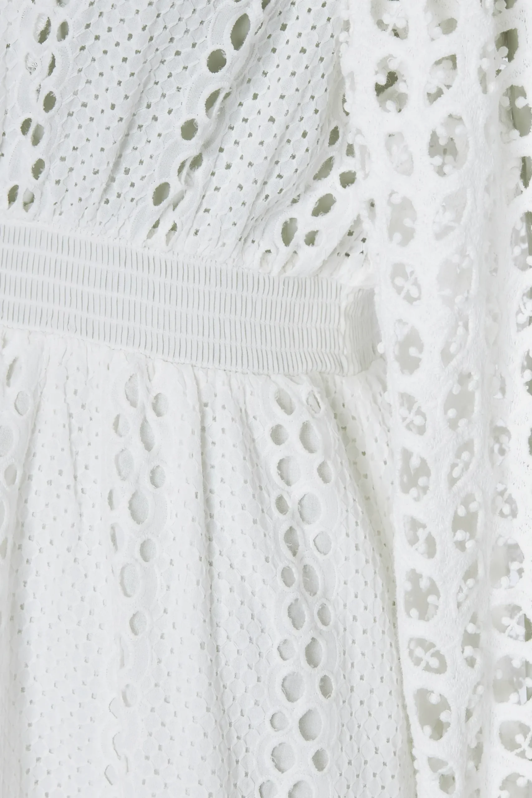 Holland Cooper Broderie Lace V-Neck Midi Dress Clearance