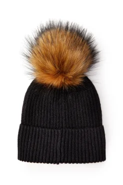 Holland Cooper Burghley Bobble Hat Black New
