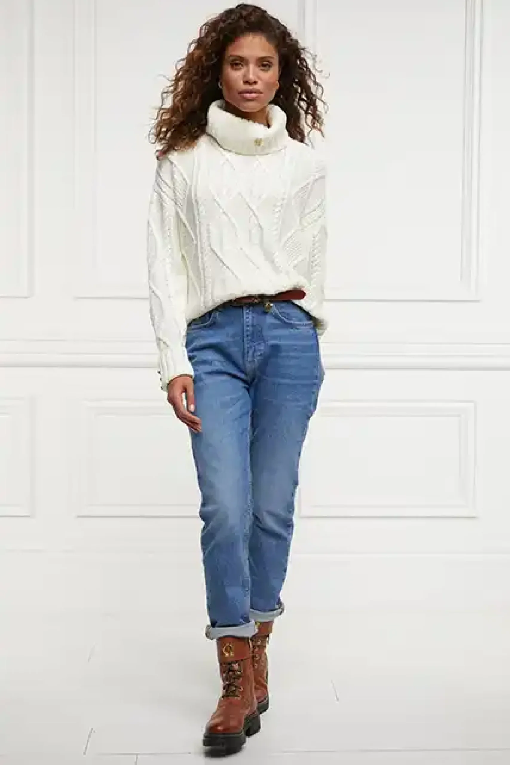 Holland Cooper Camden Biker Boot Tan Sale