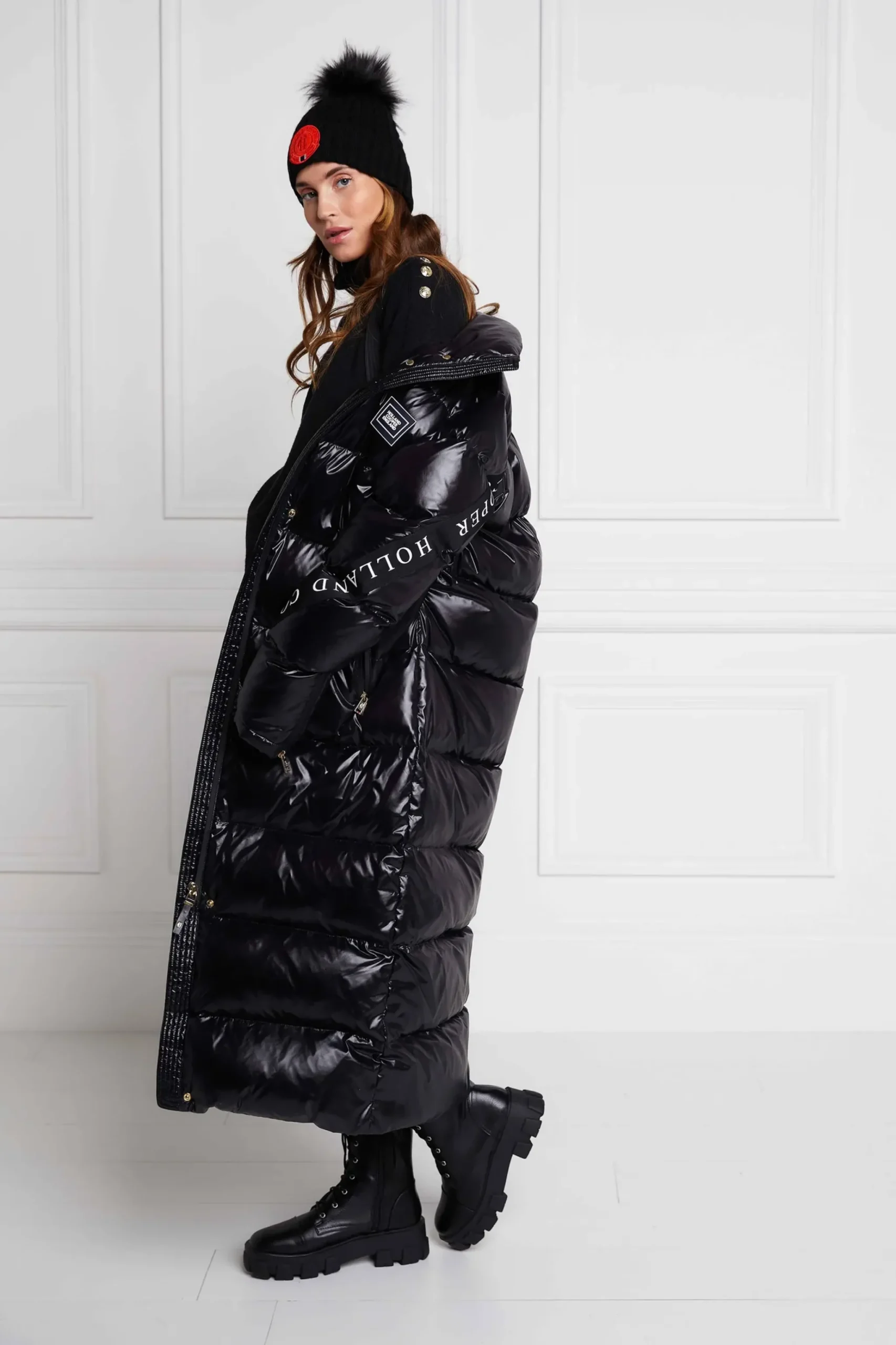 Holland Cooper Camden Longline Coat Black New