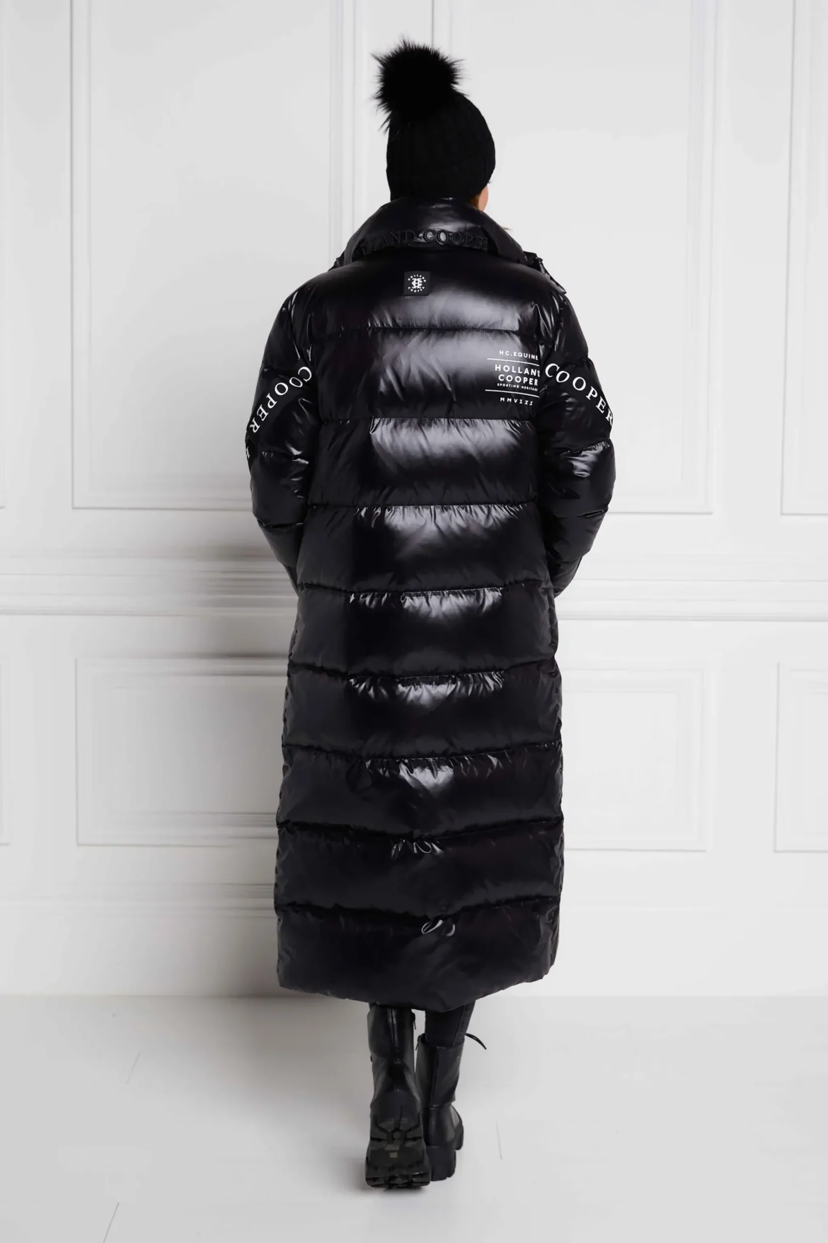 Holland Cooper Camden Longline Coat Black New