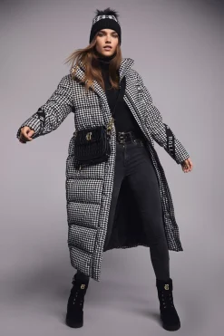 Holland Cooper Camden Longline Coat Houndstooth Discount