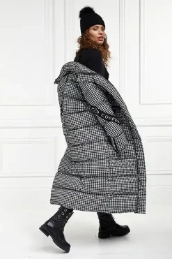 Holland Cooper Camden Longline Coat Houndstooth Discount