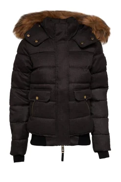 Holland Cooper Cervinia Puffer Charcoal Tweed Online