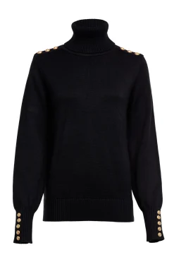 Holland Cooper Chamonix Roll Neck Knit Black New
