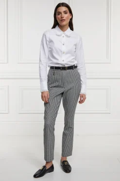 Holland Cooper Charlton Trousers Houndstooth Gold Sale