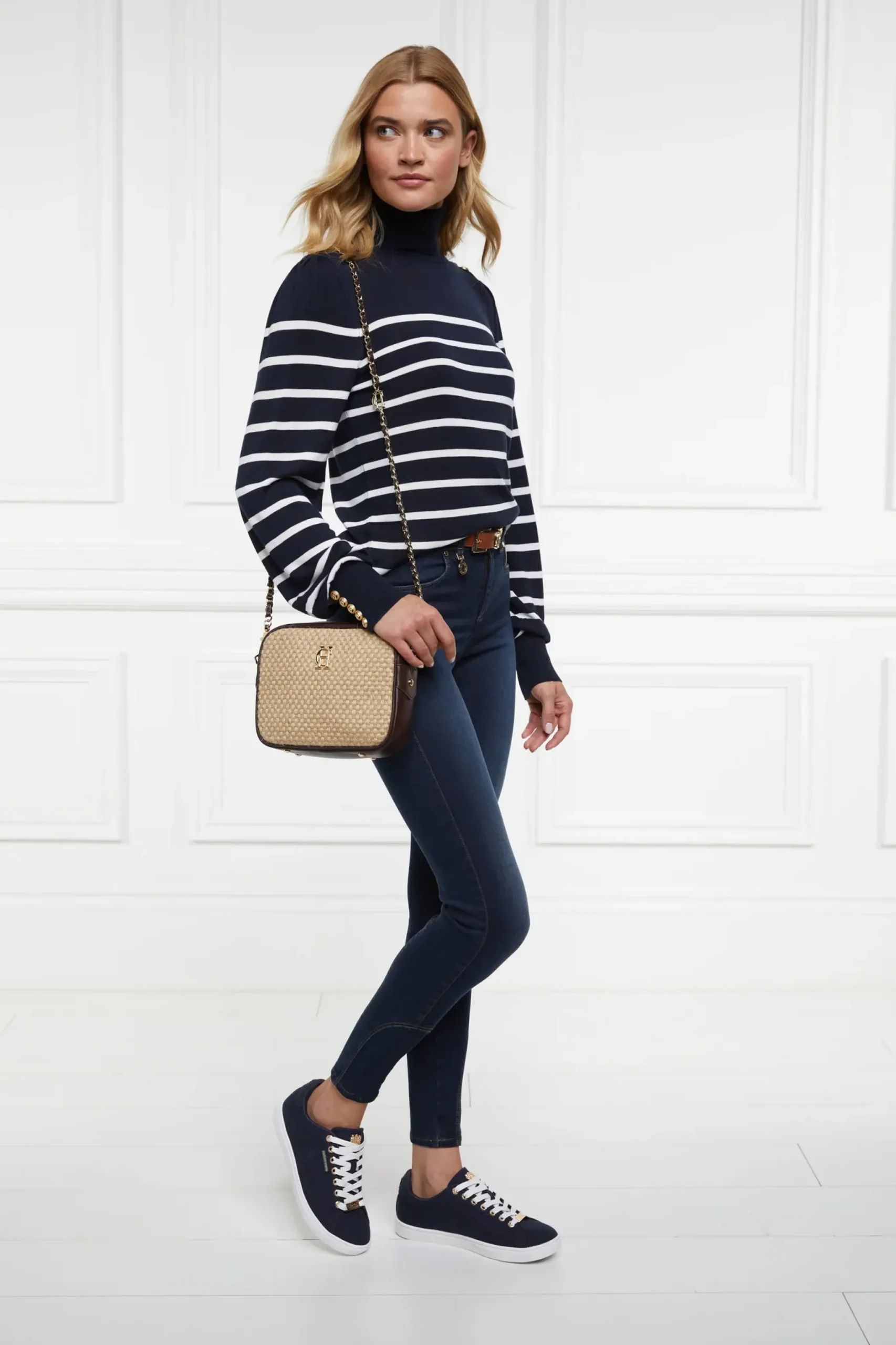 Holland Cooper Chelsea Court Trainer Ink Navy Clearance