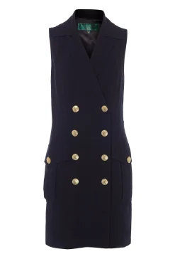 Holland Cooper Chelsea Dress Black Linen