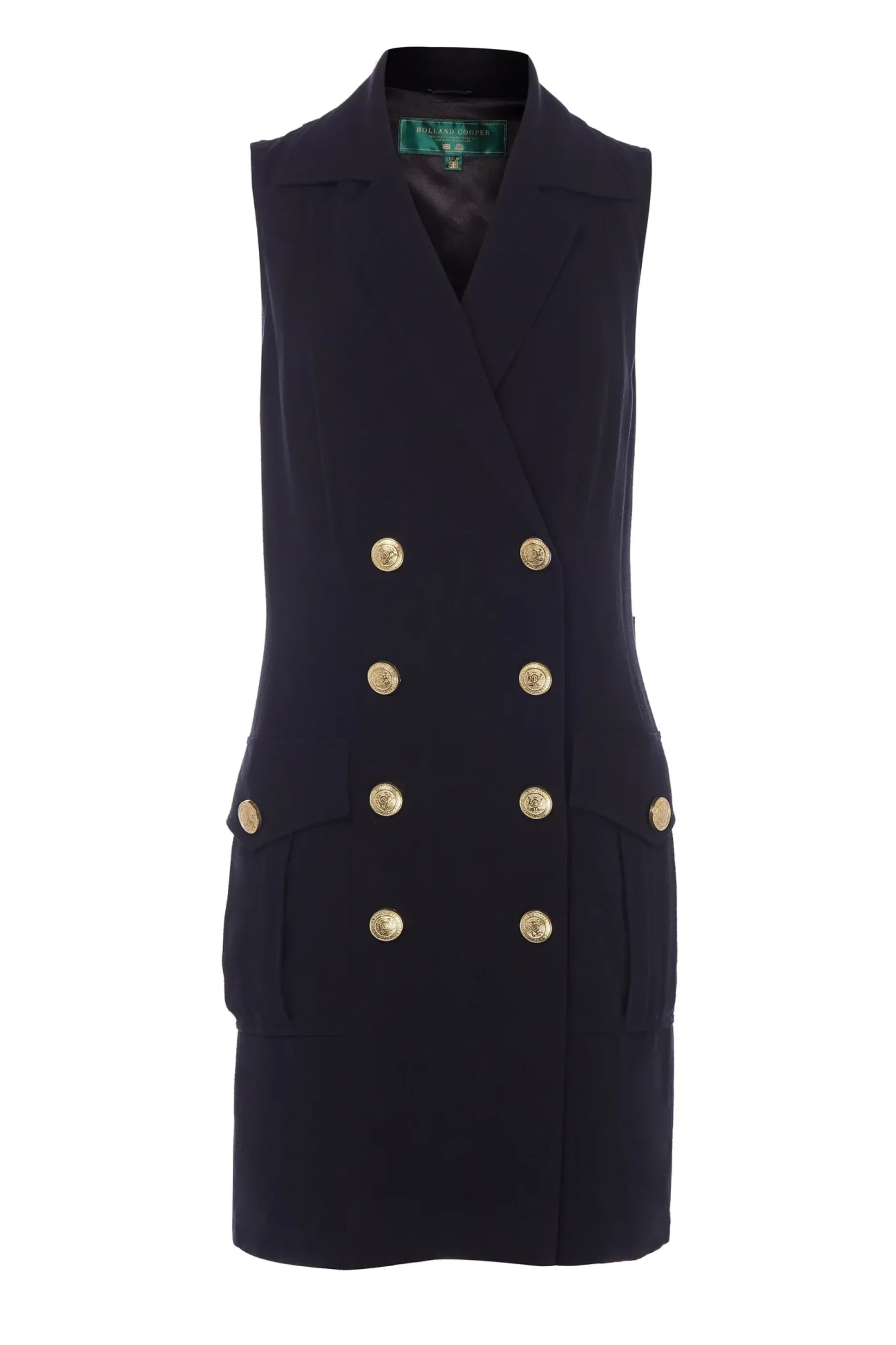 Holland Cooper Chelsea Dress Black Linen