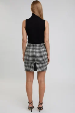Holland Cooper Chelsea Skirt Houndstooth Outlet