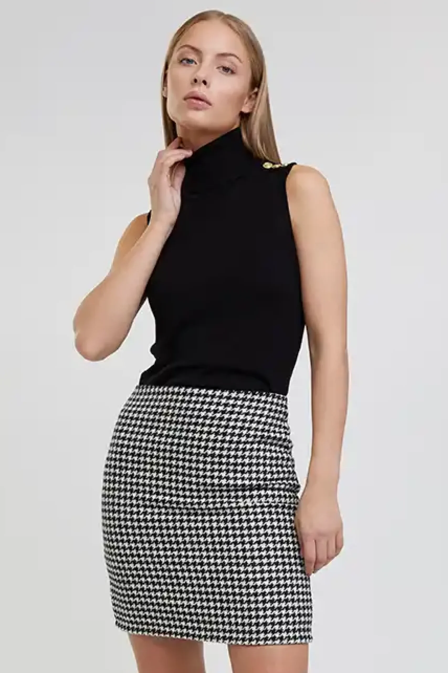 Holland Cooper Chelsea Skirt Houndstooth Outlet