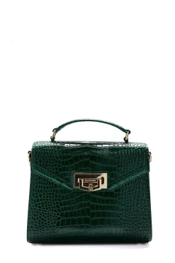 Holland Cooper Cheltenham Bag Emerald Croc Clearance