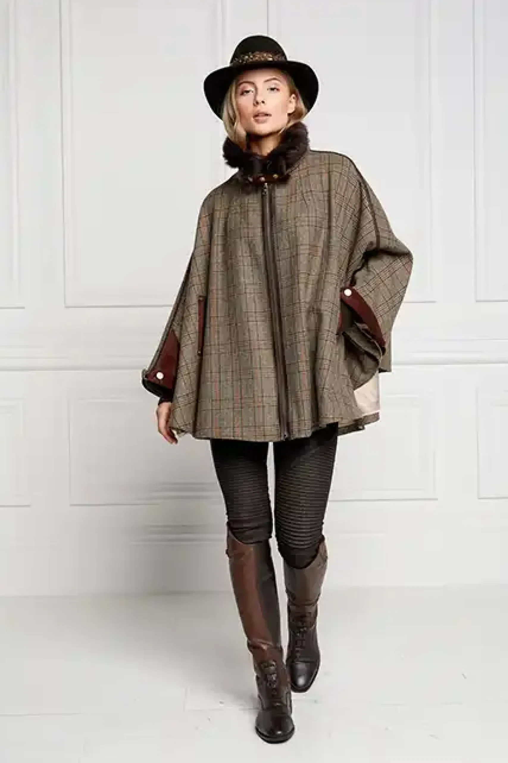 Holland Cooper Chiltern Cape Bourbon Tweed Online