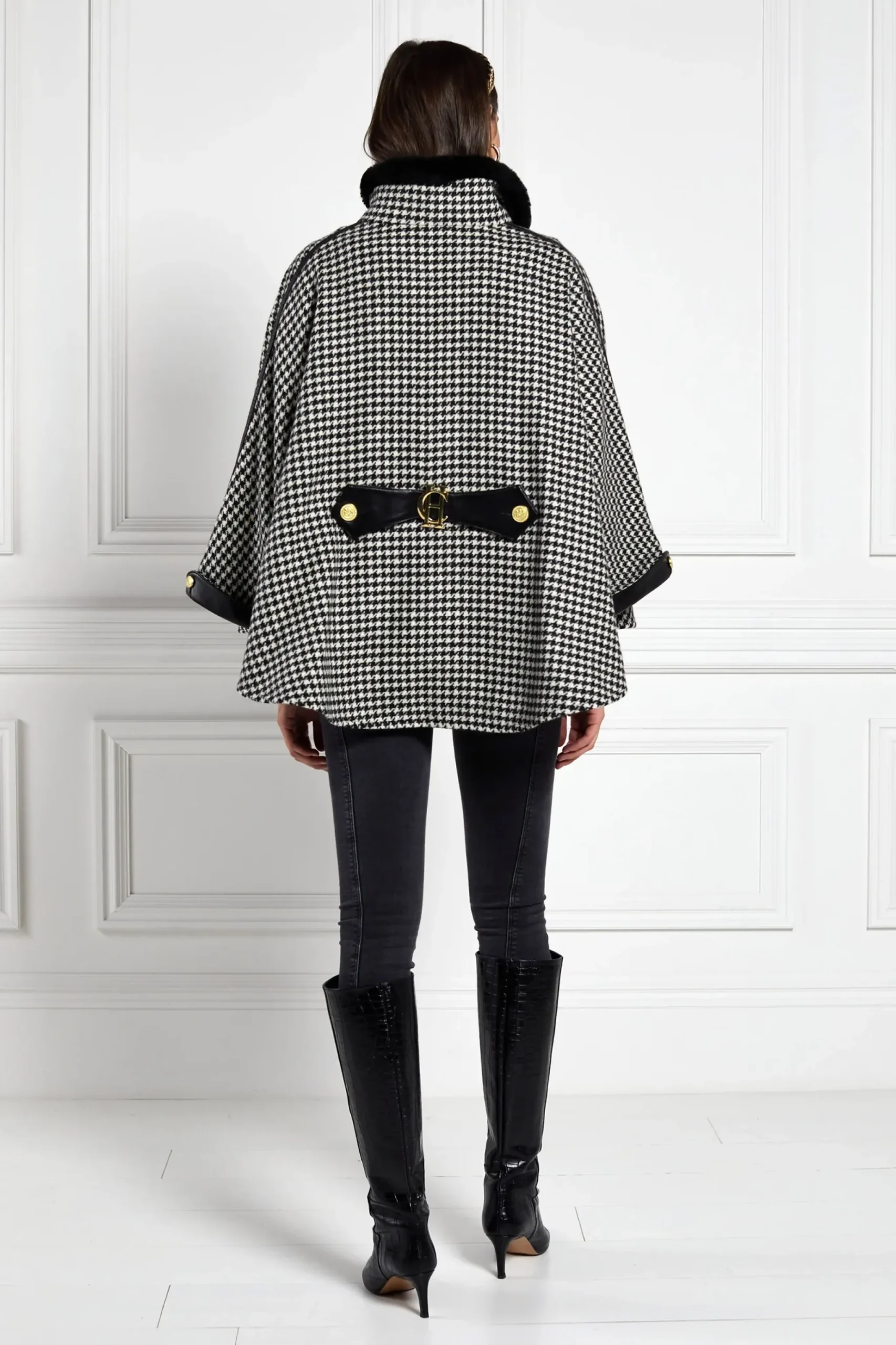 Holland Cooper Chiltern Cape Houndstooth Sale