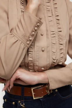 Holland Cooper Clarissa Shirt Caramel New