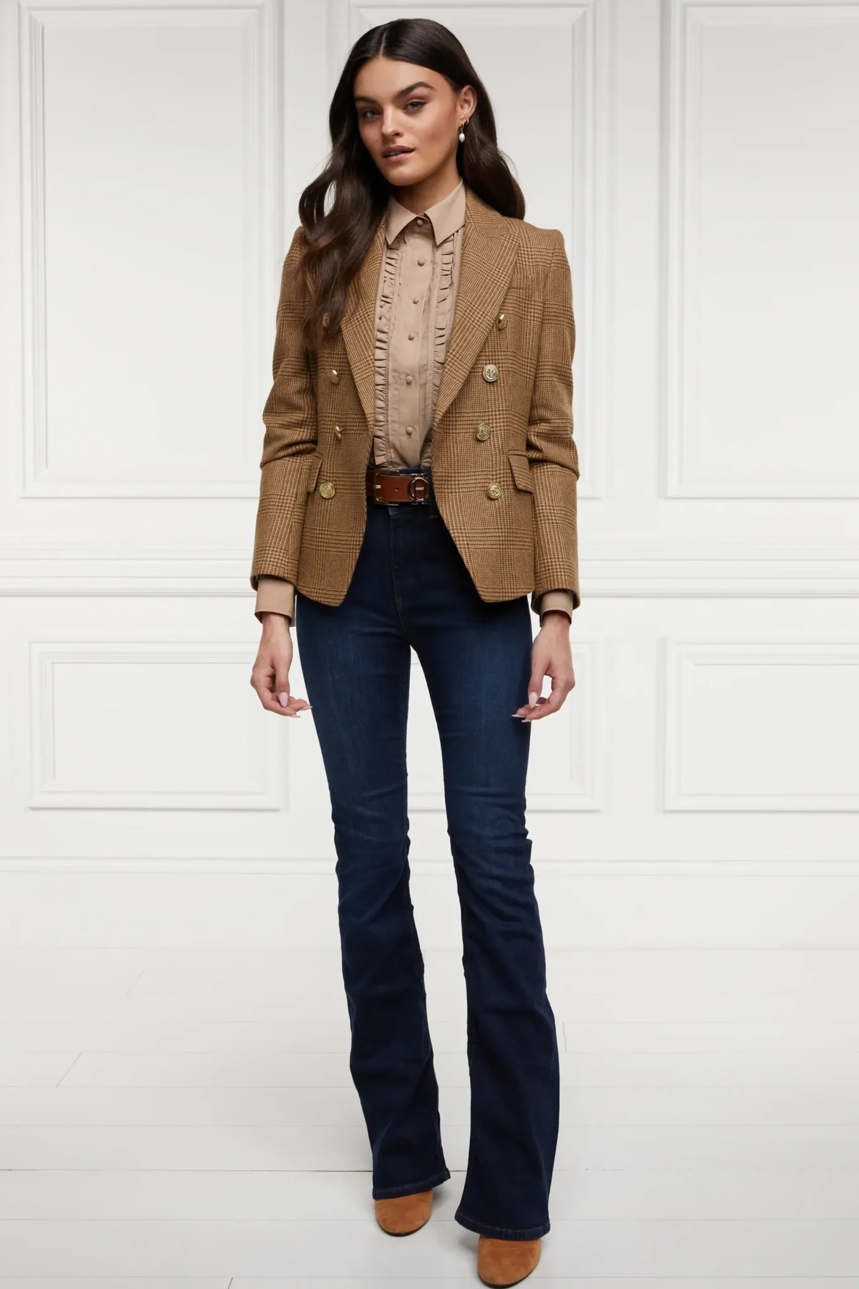 Holland Cooper Clarissa Shirt Caramel New