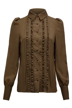 Holland Cooper Clarissa Shirt Khaki Clearance