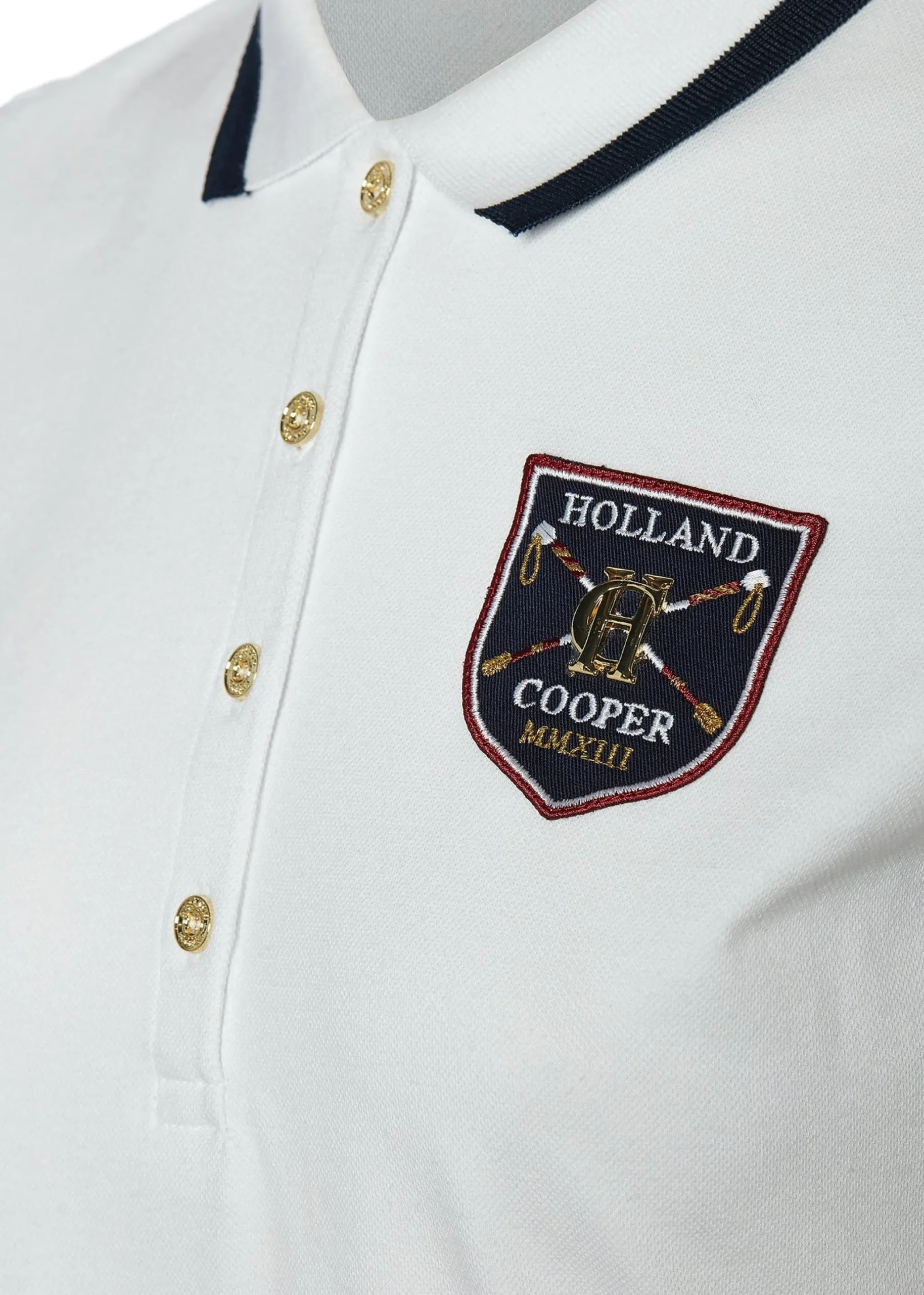 Holland Cooper Classic Polo Shirt White Hot