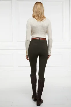 Holland Cooper Contour Trouser Dark Olive Outlet