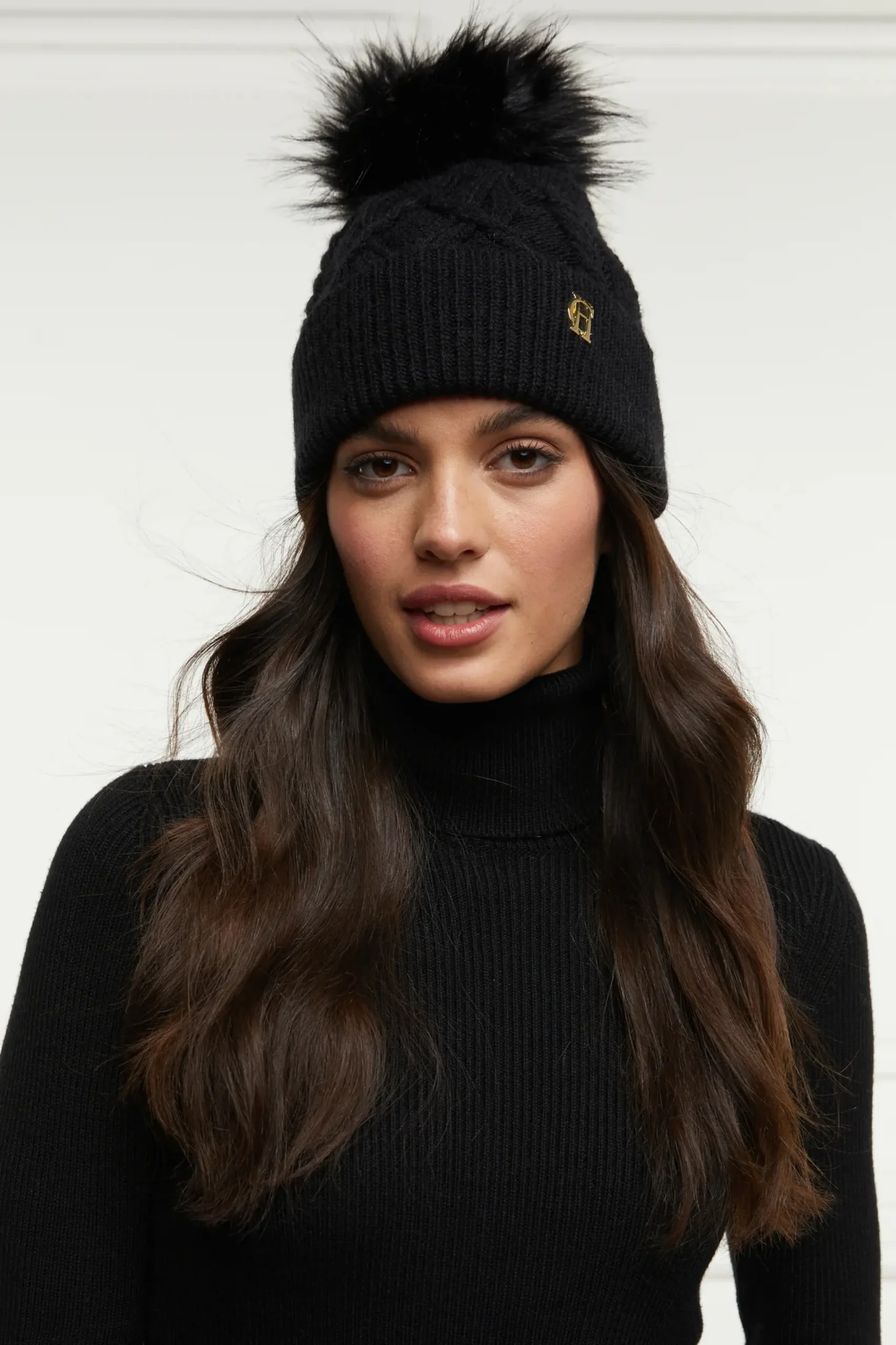 Holland Cooper Cortina Bobble Hat Black Best