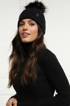 Holland Cooper Cortina Bobble Hat Black Best