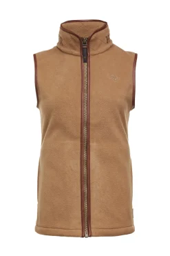Holland Cooper Country Fleece Gilet Coffee Sale