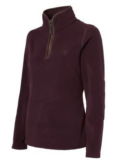 Holland Cooper Country Fleece Half Zip Mulberry