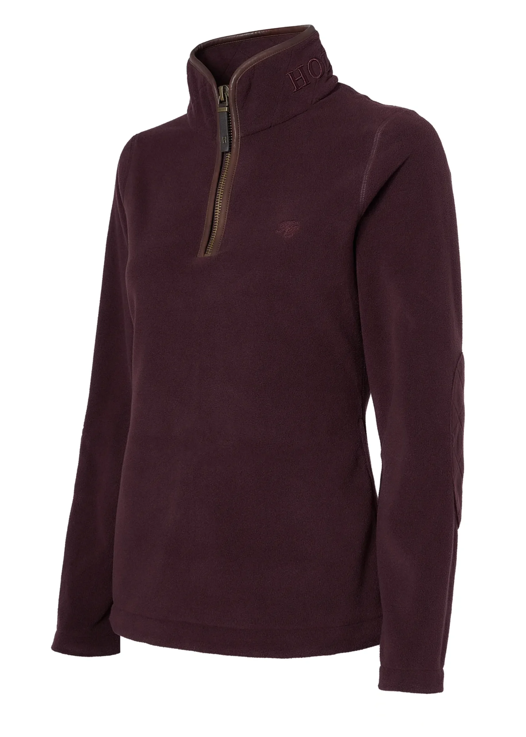 Holland Cooper Country Fleece Half Zip Mulberry