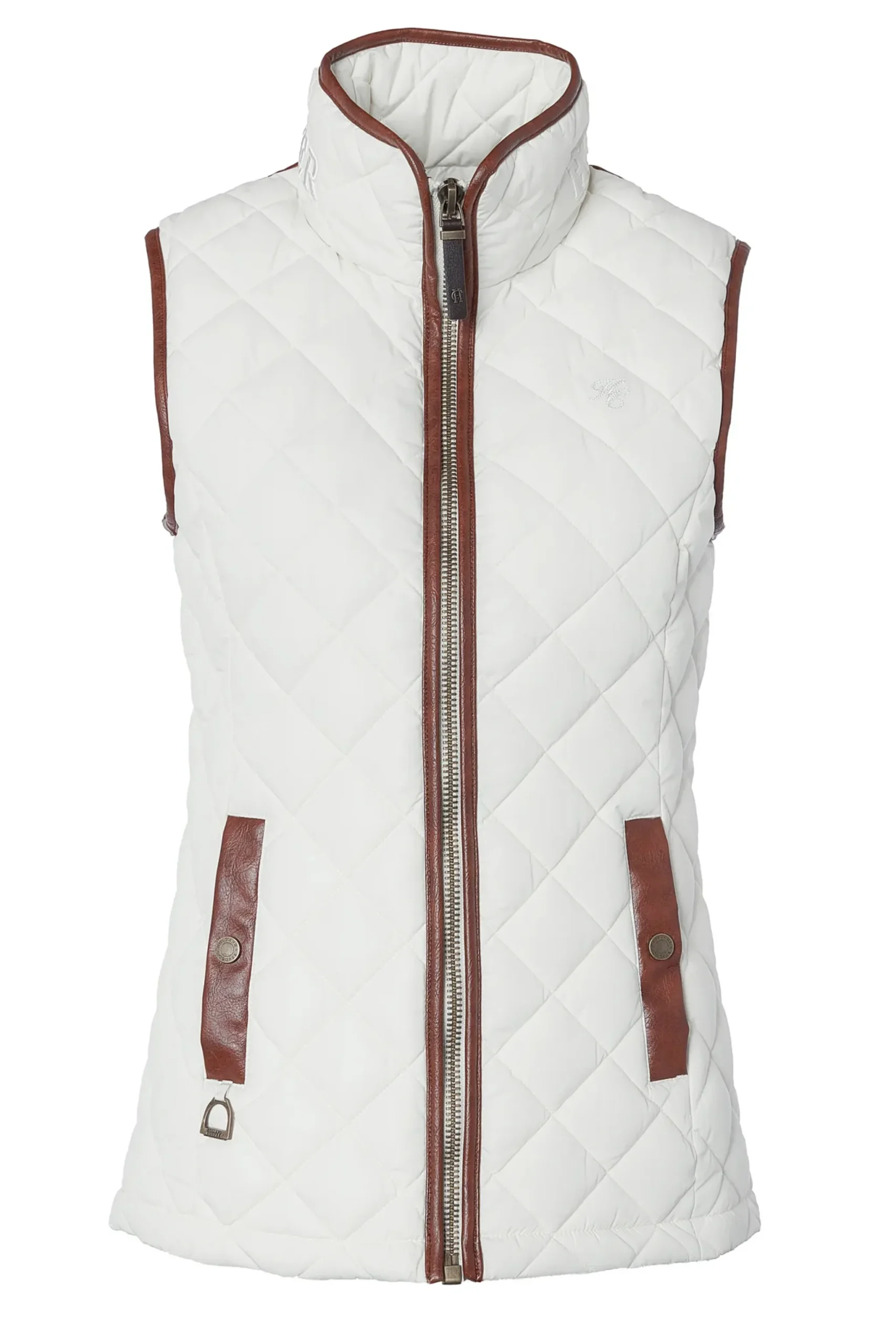 Holland Cooper Country Quilted Gilet Cream Outlet