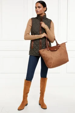 Holland Cooper Country Quilted Gilet Heritage Khaki Clearance