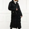 Holland Cooper Crawford Longline Coat Mono Houndstooth