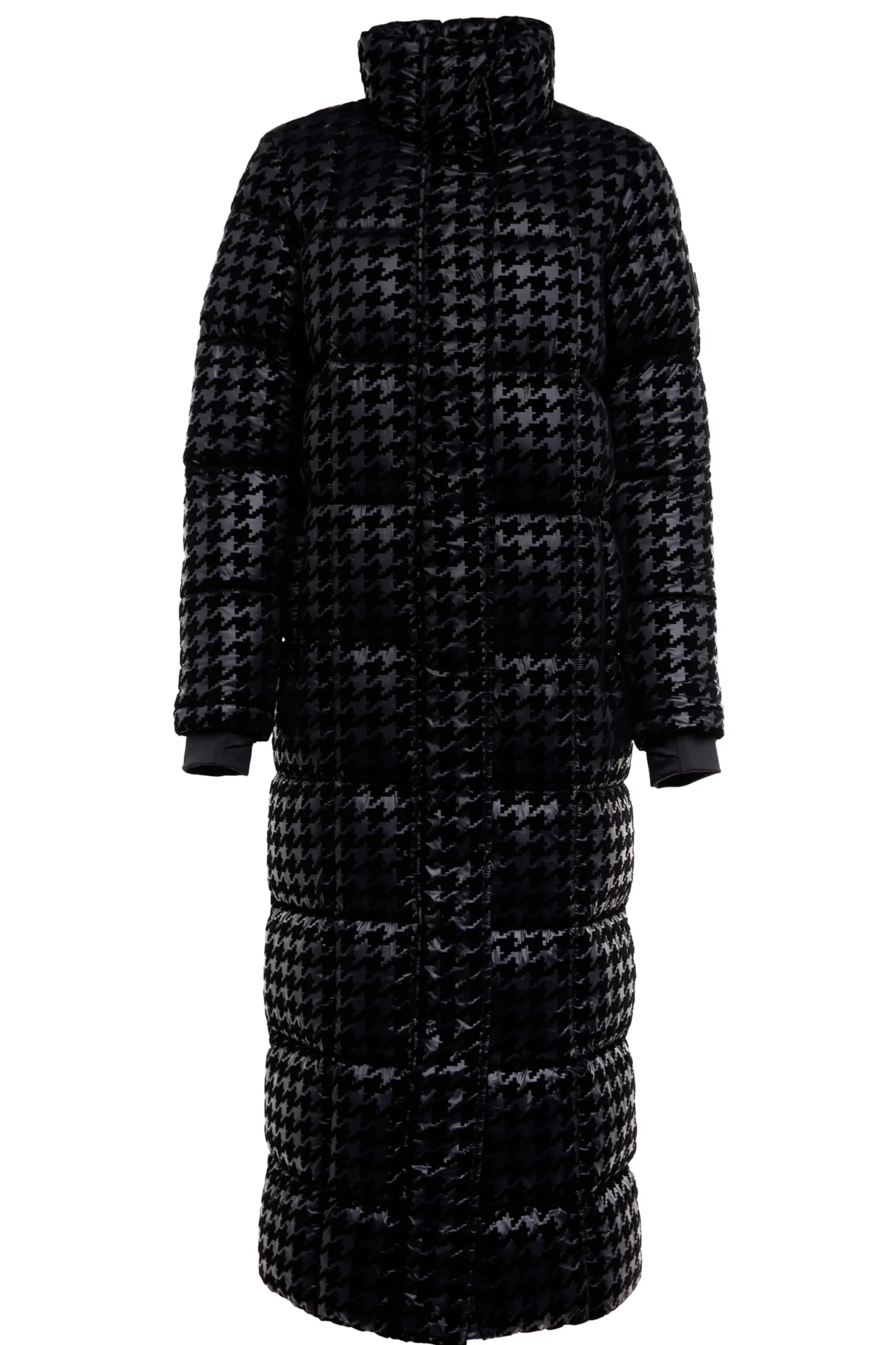 Holland Cooper Crawford Longline Coat Mono Houndstooth