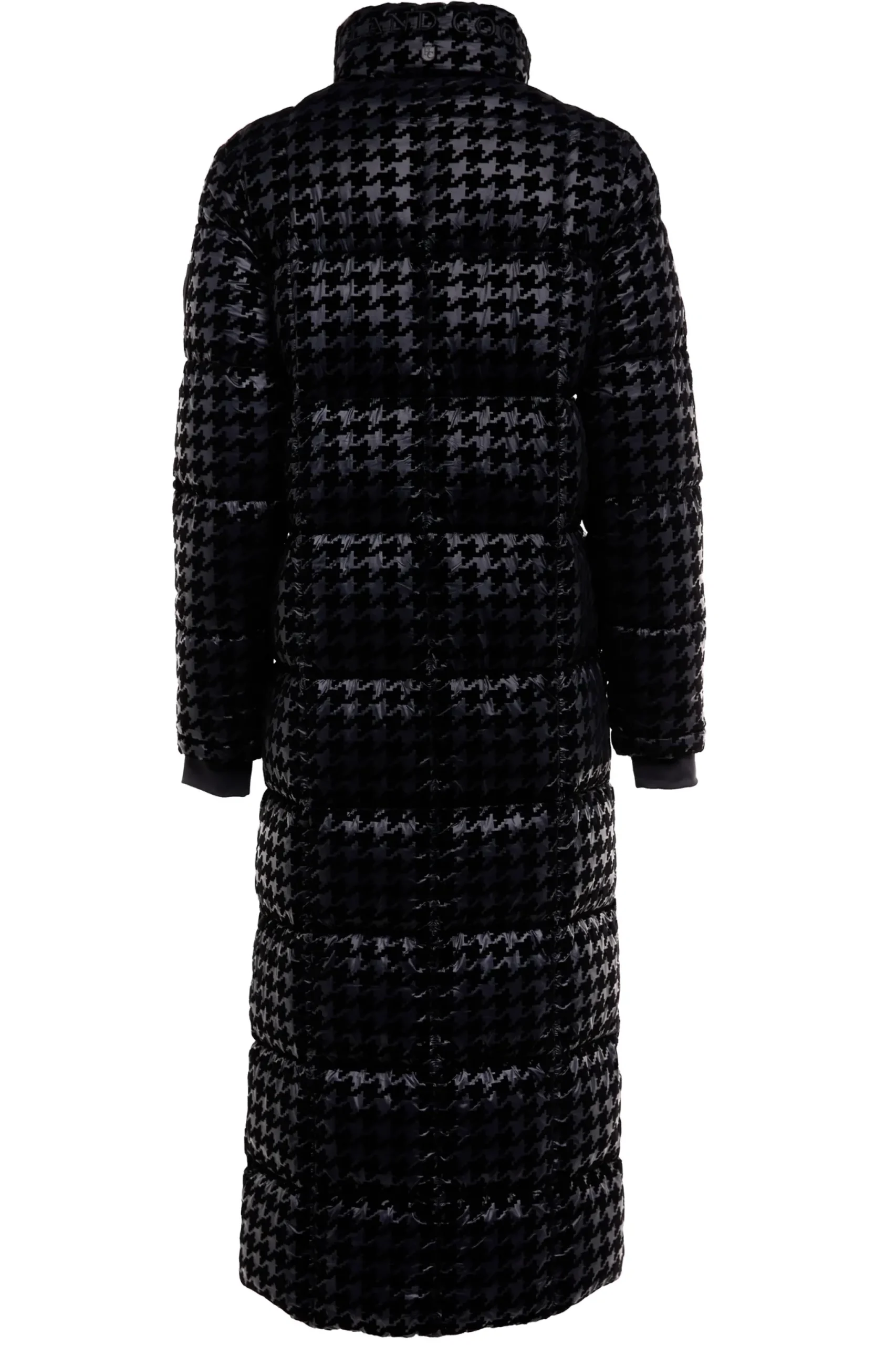 Holland Cooper Crawford Longline Coat Mono Houndstooth