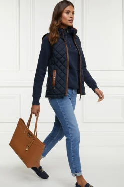 Holland Cooper Crest Zip Henley Ink Navy Discount